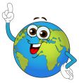 World globe cartoon vector image