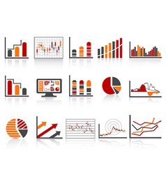 Simple color financial management reports icon vector image