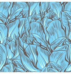 Tulips Seamless flowers pattern vector image