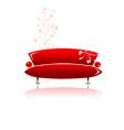 Red sofa design vector image