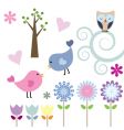 Spring elements vector image