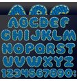 Denim Patch Font vector image