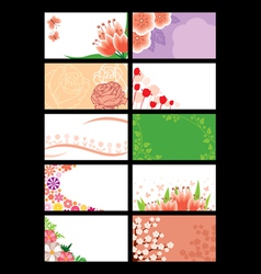 Flower greeting card vector image