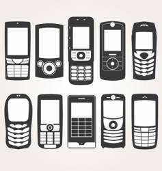 Cellphones outline vector image
