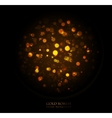 Magic sparkle gold dots on dark background Magic sparkle gold dots on dark background vector image