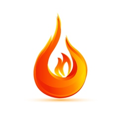 Fire flames logo vector image