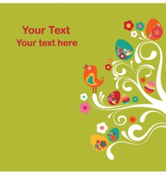 Easter eggs on tree vector image