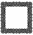 Black lace frame vector image