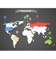 World map infographic template vector image