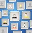 Abstract scheme of social network vector image