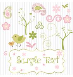Spring elements vector image