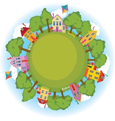 Happy neighborhood vector image