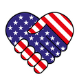 American hand shake vector image