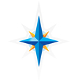 Compass wind-rose vector image