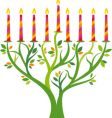 Candles in tree background vector image