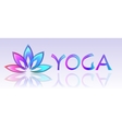 Yoga lotus logo on white background Yoga lotus logo on white background vector image