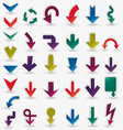 Arrows set vector image