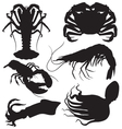 Seafood vector image