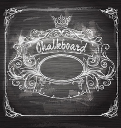 Vintage banner and chalk board vector image