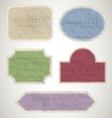 Vintage labels paper vector image