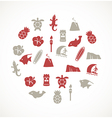 Hawaii icons vector image