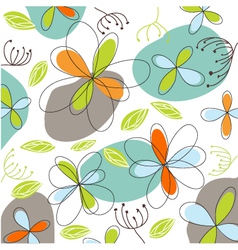 Floral greeting card vector image