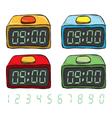 Digital Clock Set Digital Clock Set vector image