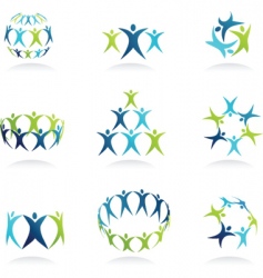 Abstract icons vector image