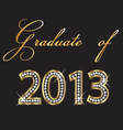 Graduates of 2013 design vector image