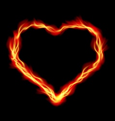 Heart in Fire vector image