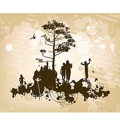 Family Castle Concept Background vector image