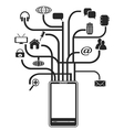 Icons tree from PDA vector image