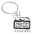 Digital Clock Bubble Speech vector image