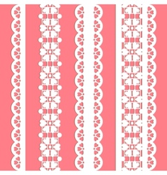 Seamless lace set vector image