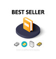 Best seller icon in different style vector image