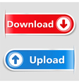Download and Upload Buttons vector image