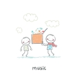 Musical gift vector image