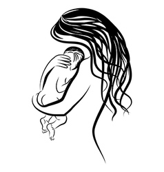 Baby mother vector image