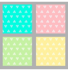 Set of four seamless flower background vector image