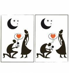 Man proposing vector image