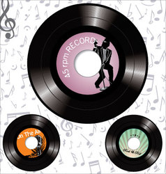 Record labels vector image