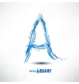 Drawn by hand letter Grunge wave Drawn by hand letter Grunge wave vector image