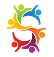 Teamwork letter S vector image