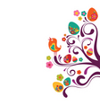 Easter eggs on tree vector image