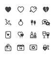 Valentines Day icons vector image