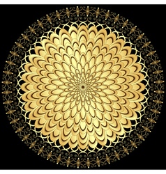 Gold flower vector image