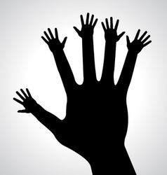 Caring hands vector image