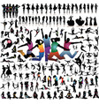 Collection of silhouettes vector image