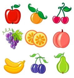 Fruit icons vector image
