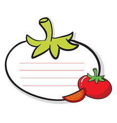 A tomato designed stationery vector image
